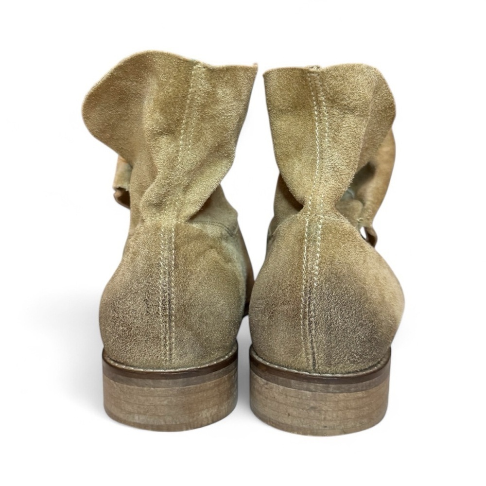 Dee Keller Elsy Suede Foldover Flap Distressed Ankle Bootie Size 36 (5.5-6 US) - Picture 3 of 9